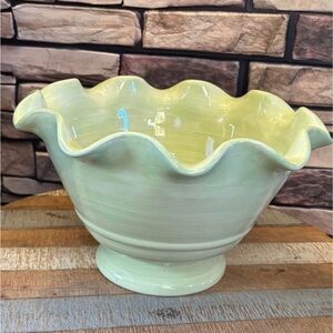 Crate&Barrel Light Green Ceramic Bowl
